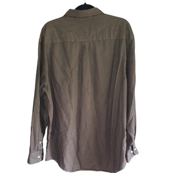 BANANA REPUBLIC Button Down Dress Shirt Brown Men's Size XL - Picture 4 of 9